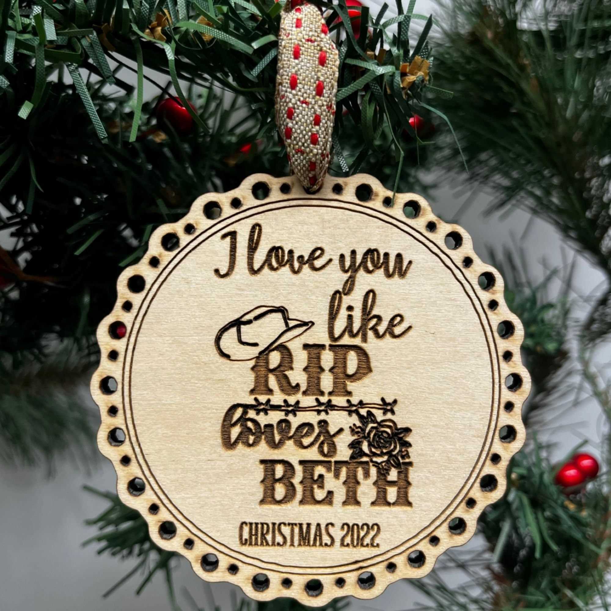 Rip Ornament All I Want for Christmas is Rip Ornament Yellowstone Ornament Yellowstone  Decor Home Decor Christmas Decor 